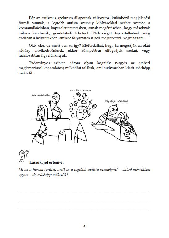 Kapaszkodó Önismeretet támogató füzet autista fiatalok számára